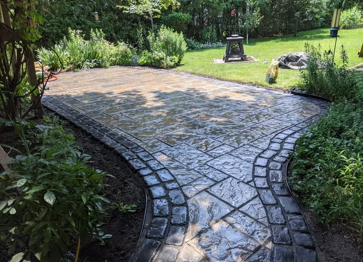 A beautiful backyard patio