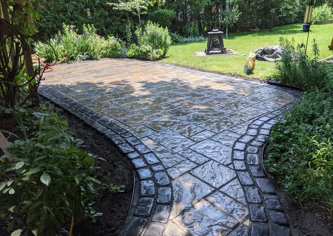 A beautiful backyard patio