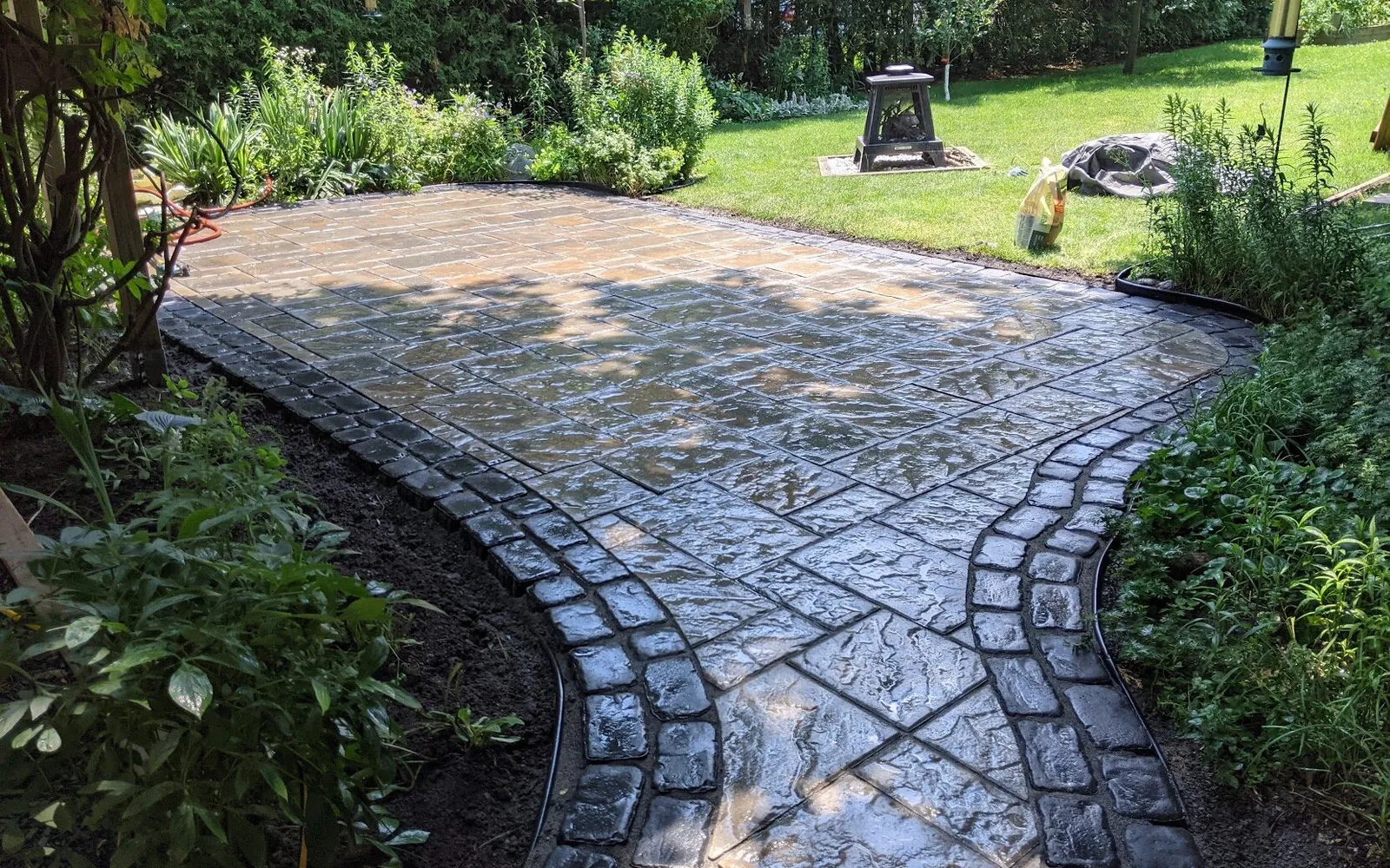 A beautiful backyard patio