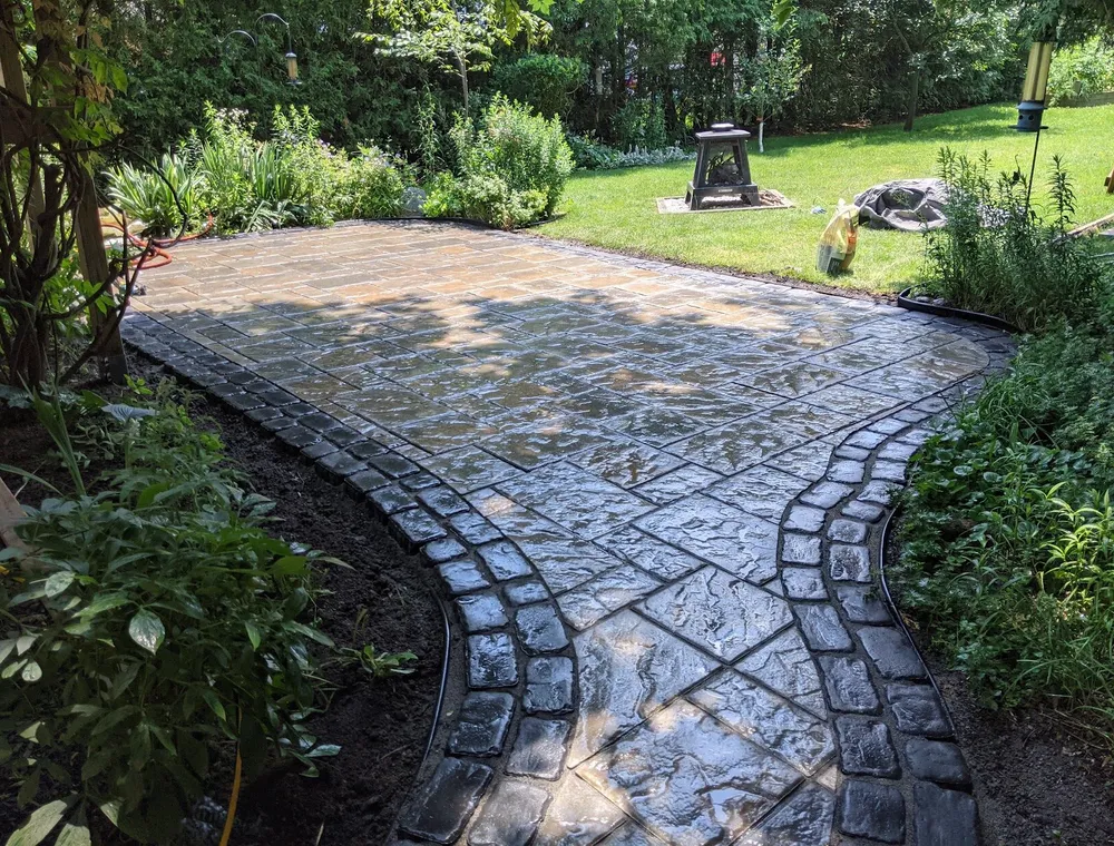 A beautiful backyard patio