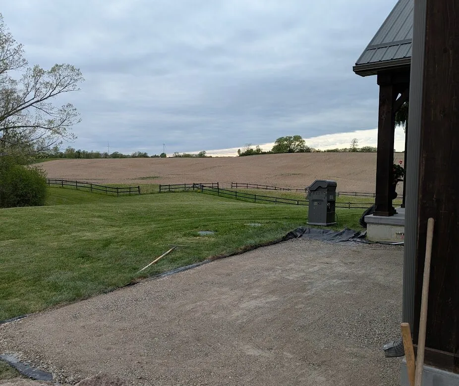 Base prepared for paver installation.